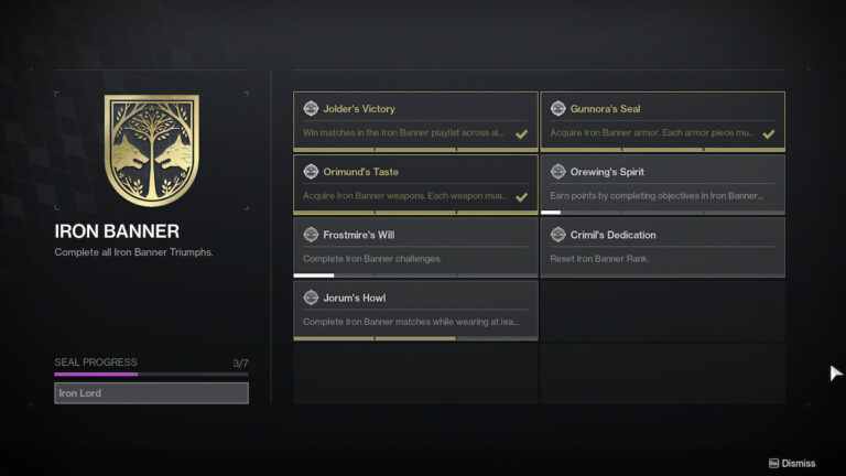 Comment obtenir le titre Iron Lord dans Destiny 2