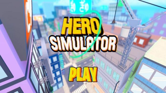 Hero Simulator home screen to enter the game