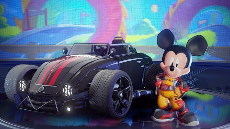 Disney Speedstorm Mickey et sa voiture