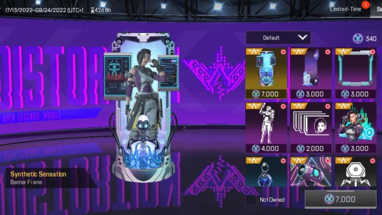 Tous les skins de légende et d'arme dans Apex Legends Mobile Distortion Store