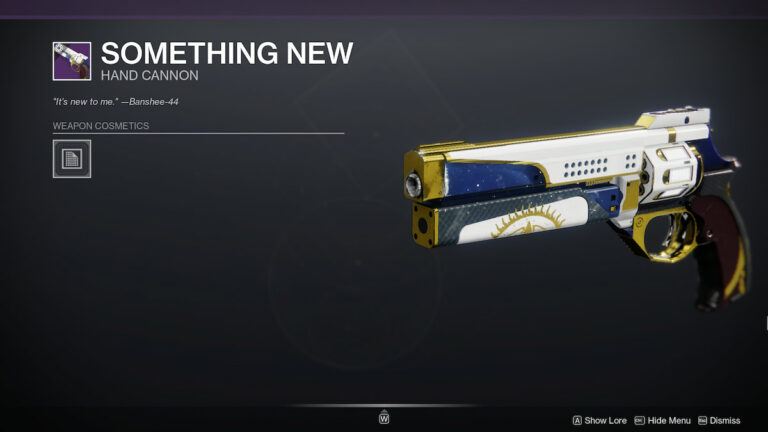 Comment obtenir un canon à main Something New dans Destiny 2