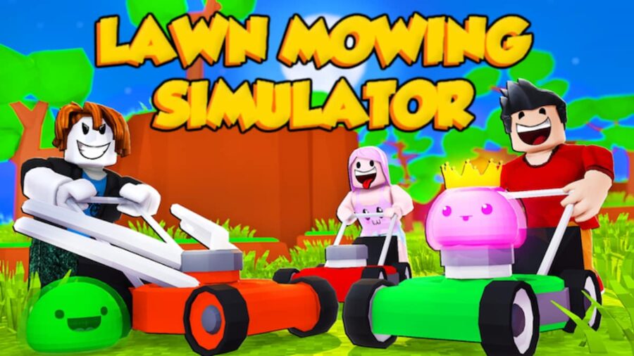 Les personnages de Roblox Lawn Mowing Simulator tondent la pelouse