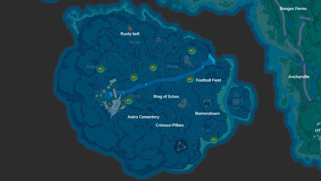 Carte de localisation de la tour de Fantasy Thornmato