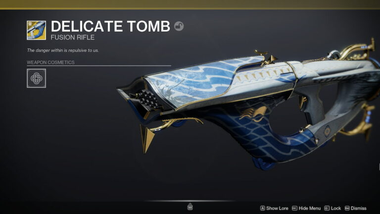 Comment obtenir le tombeau délicat exotique dans Destiny 2