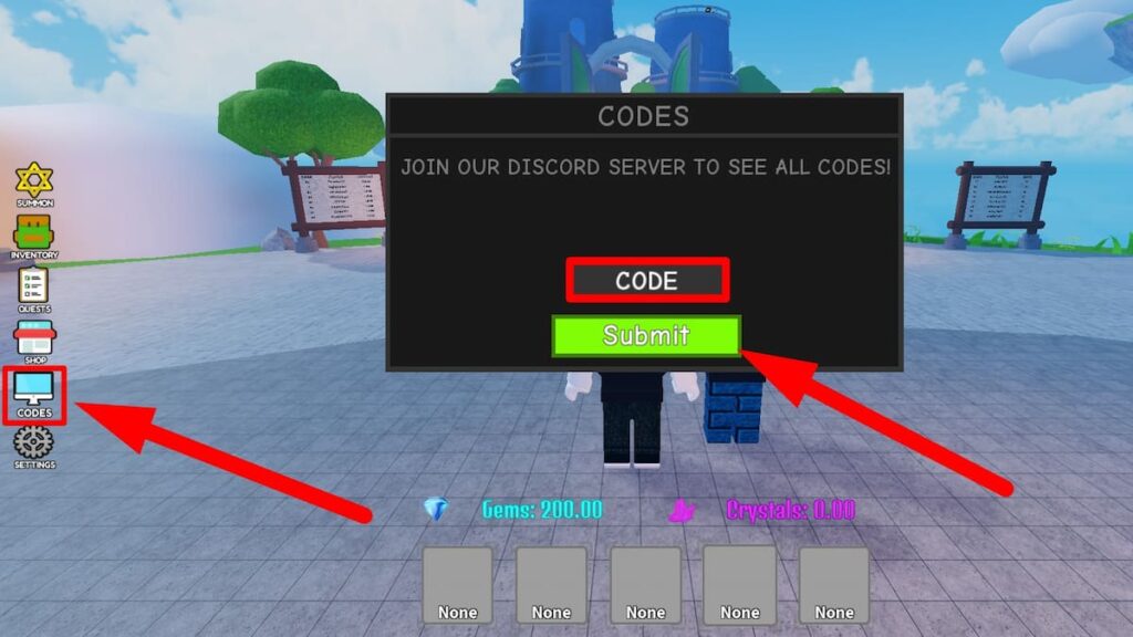 Utiliser la zone de texte du code pour Roblox One Piece Tower Defense 