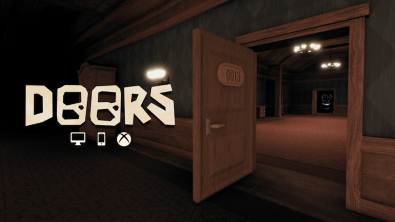 An open door in Roblox DOORS