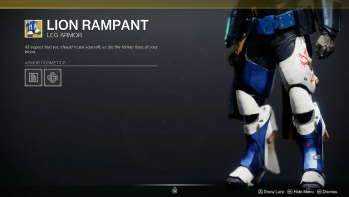 Destiny 2 – Comment obtenir une armure de jambe de Titan exotique de Lion Rampant
