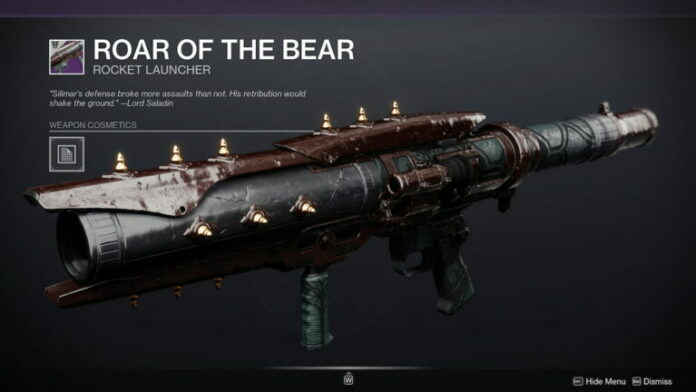 Destiny 2 – Roar of the Bear god roll et meilleurs avantages
