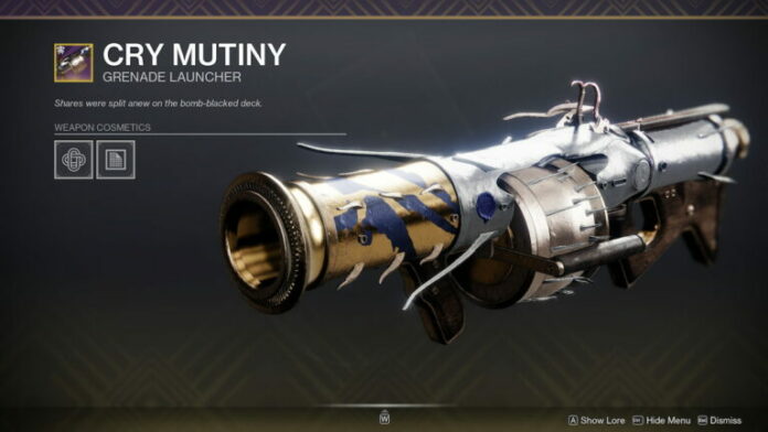 Comment obtenir Cry Mutiny dans Destiny 2
