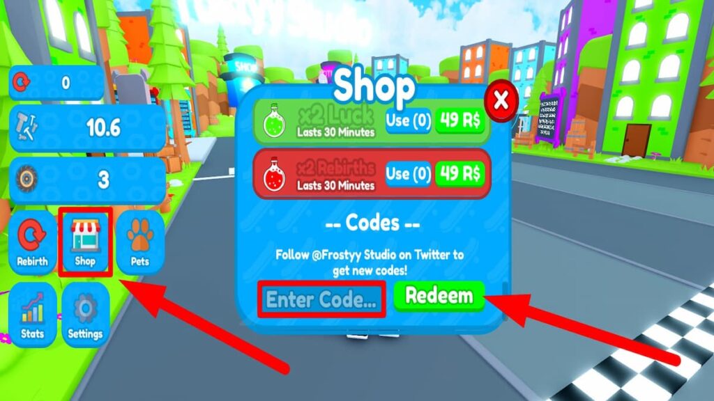 Utiliser la zone de texte du code pour Roblox Skateman Simulator