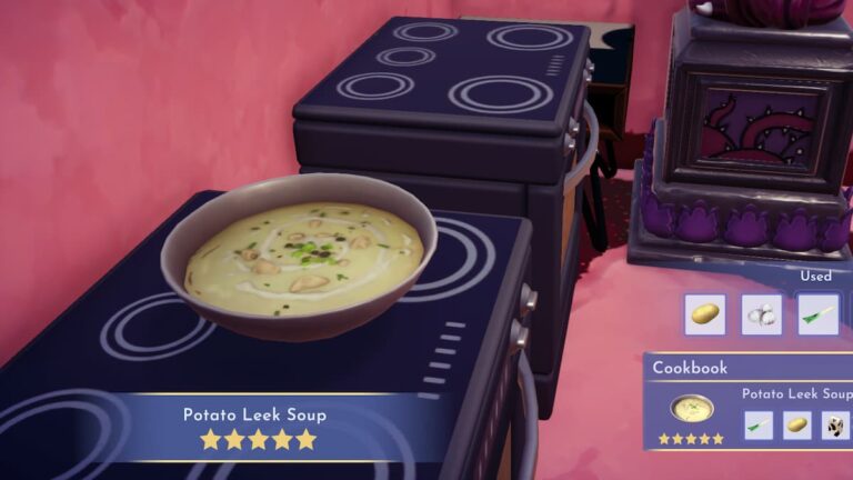 Comment faire de la soupe aux pommes de terre et aux poireaux dans Dreamlight Valley