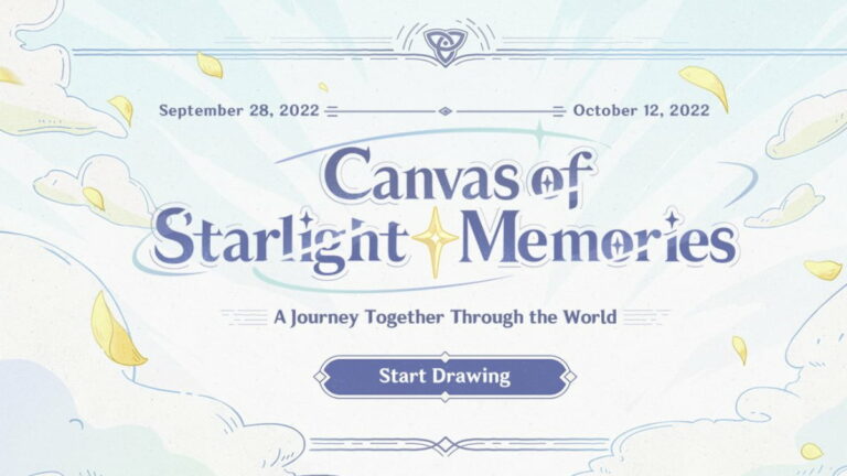 Guide de l'événement Web Genshin Impact Canvas of Starlight Memories