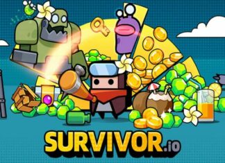 Character surrounded by enemies in Survivor.io