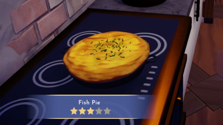 Comment faire une tarte au poisson dans Disney Dreamlight Valley