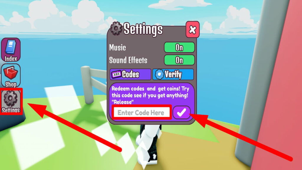 Utiliser la zone de texte du code pour Roblox Pet Crafting Simulator 