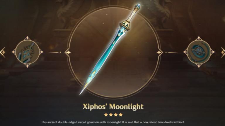 Moonlight de Xiphos – Comment obtenir, Ascension, statistiques et qui peut l'utiliser dans Genshin Impact