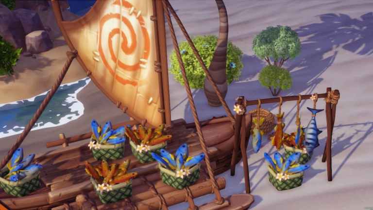 Amélioration du bateau de pêche de Moana à Disney Dreamlight Valley