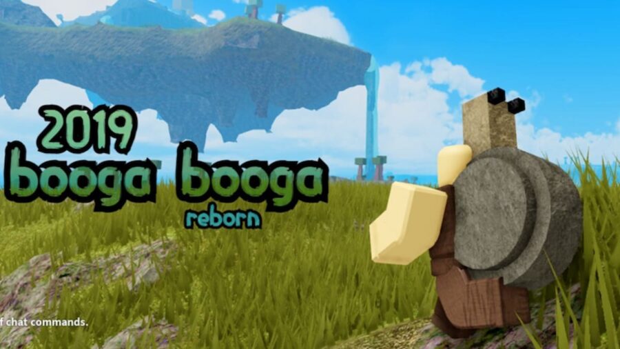 Personnage transportant du matériel à travers le champ dans Roblox 2019 Booga Booga
