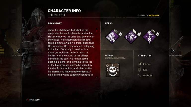 Comment jouer en tant que chevalier dans DBD - Killer Perks