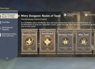 Guide de l'événement Genshin Impact Misty Dungeon Realm of Sand
