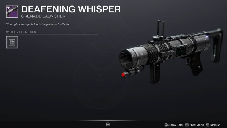 Destiny 2 Deafening Whisper - God Rolls pour PvE et PvP