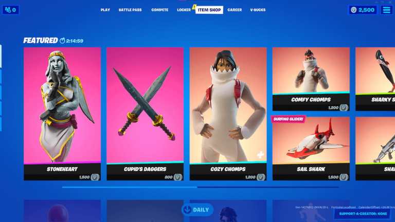 Boutique d'objets Fortnite Quiz V-Bucks