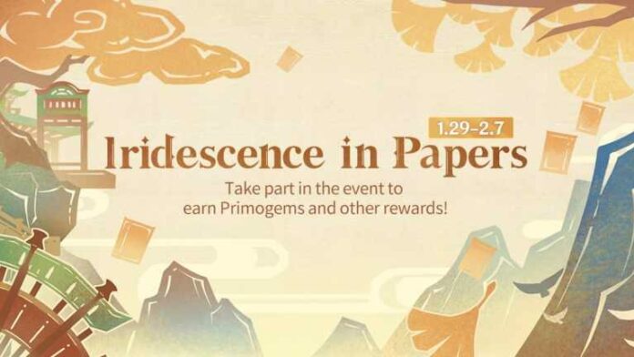 Guide de l'événement Web Genshin Impact Iridescence in Papers
