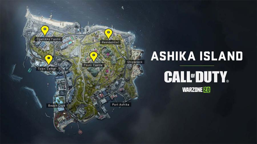 Meilleurs sites d'atterrissage sur l'île d'Ashika dans Warzone 2