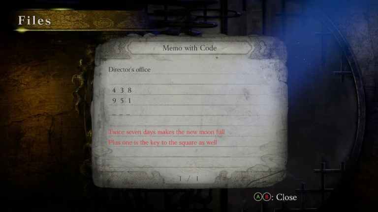 Comment résoudre un mémo avec du code dans Fatal Frame Mask of the Lunar Eclipse