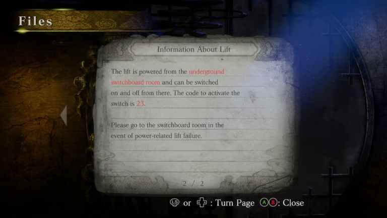 Comment alimenter l'ascenseur dans Fatal Frame Mask of the Lunar Eclipse