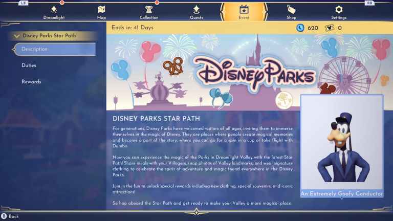 Disney Dreamlight Valley: Disney Parks Star Path – Toutes les récompenses et comment les débloquer