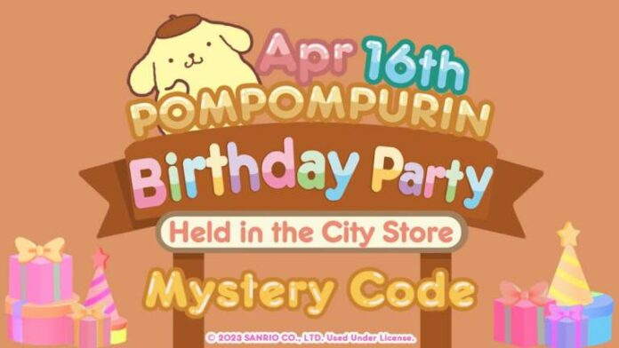 Comment obtenir le code d'anniversaire Pompompurin dans My Hello Kitty Cafe - Roblox
