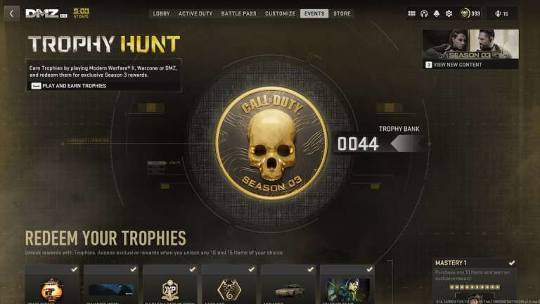 Tous les défis et récompenses de Trophy Hunt Event dans MW2 et Warzone 2