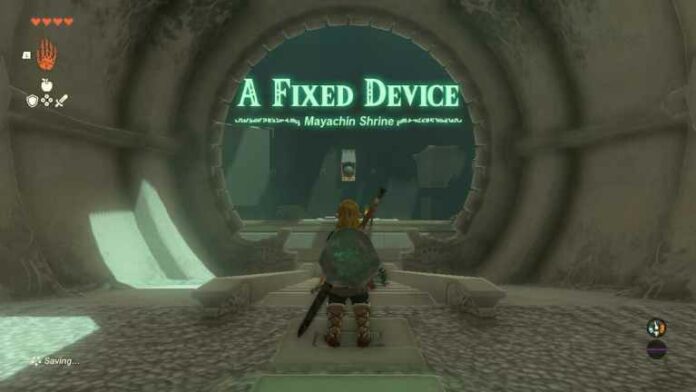 Comment nettoyer le sanctuaire de Mayachine (un appareil fixe) dans Zelda Tears of the Kingdom
