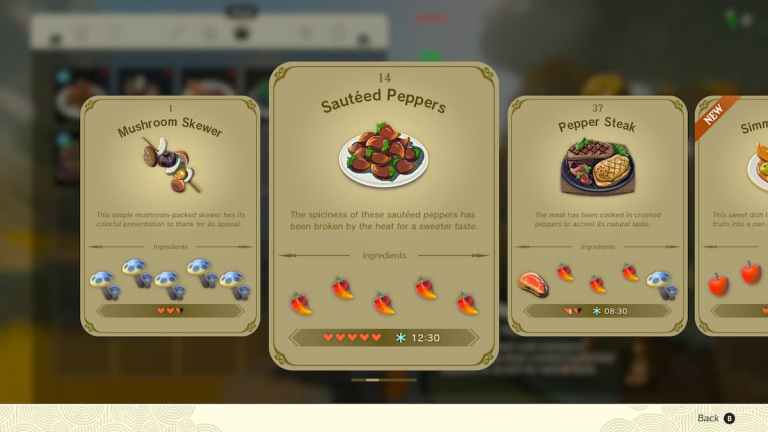 Zelda: Tears of the Kingdom — Comment cuisiner des aliments