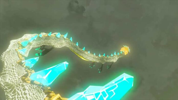 Carte de localisation et chemin du dragon de lumière dans Zelda Tears of the Kingdom (TotK)
