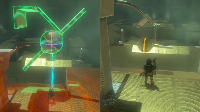 Zelda Tears of the Kingdom Runakit Shrine Construit pour transporter le puzzle final