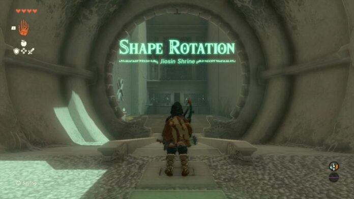 Zelda: Tears of the Kingdom - Guide du sanctuaire de rotation de forme
