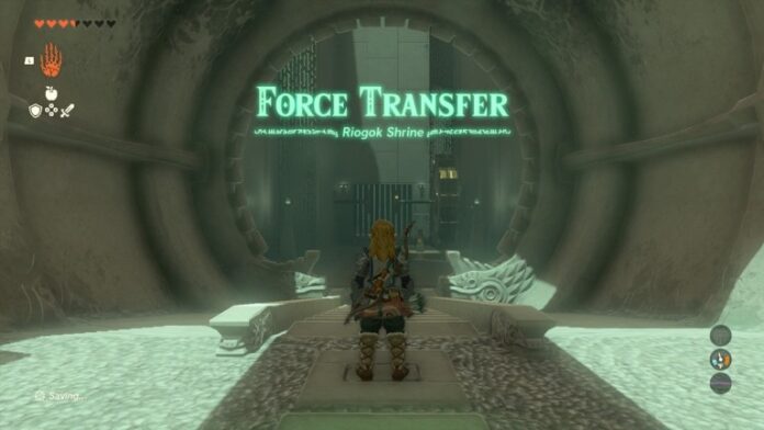 Zelda: Tears of the Kingdom — Transfert de force Guide du sanctuaire de Riogok
