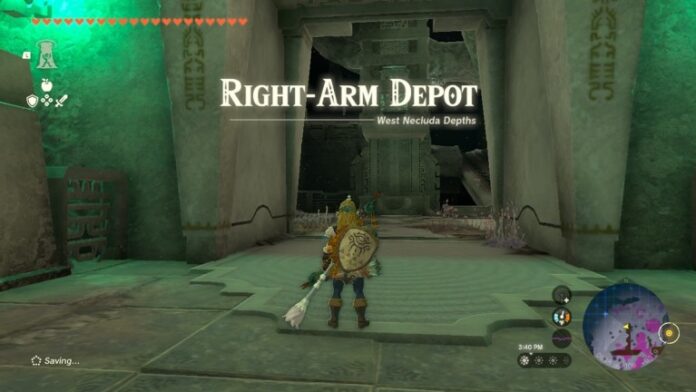 Comment terminer le dépôt du bras droit dans Zelda: Tears of the Kingdom (TotK)
