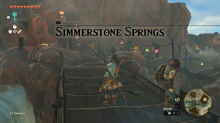 Procédure pas à pas de Zelda Tears of the Kingdom Simmerstone Springs (TOTK)