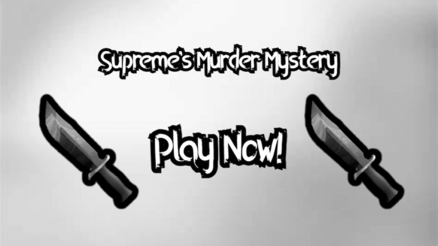 Logo avec deux couteaux pour Roblox Supreme's Murder Mystery