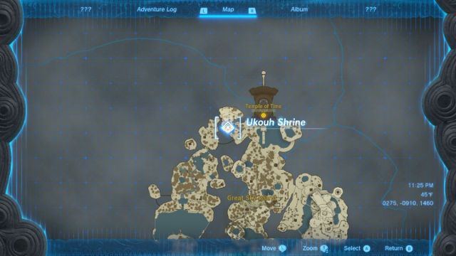 Emplacement Ultrahand dans Tears of the Kingdom
