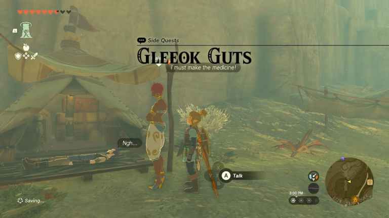 Procédure pas à pas de la quête secondaire de Gleeok Guts - Zelda Tears of the Kingdom (TOTK)