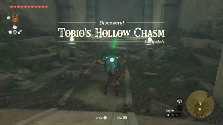 Comment débloquer Hollow Chasm de Tobio dans Zelda TOTK (Tears of the Kingdom)