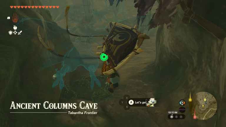 Comment trouver l'emplacement de la grotte des anciennes colonnes dans Zelda TOTK (Tears of the Kingdom)