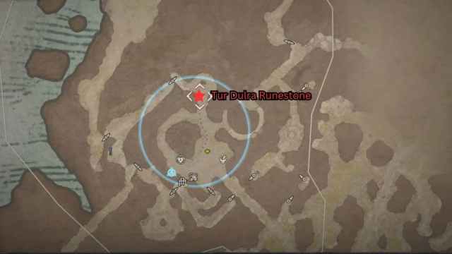 Comment terminer la quête The Diviner dans Diablo 4 Tur Dulra emplacement de la pierre runique sur la carte