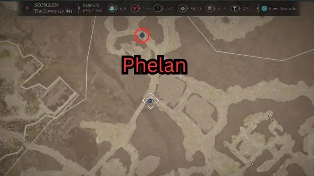 Comment terminer les champs de ruine dans le guide Diablo 4 Emplacement de la carte Phelan
