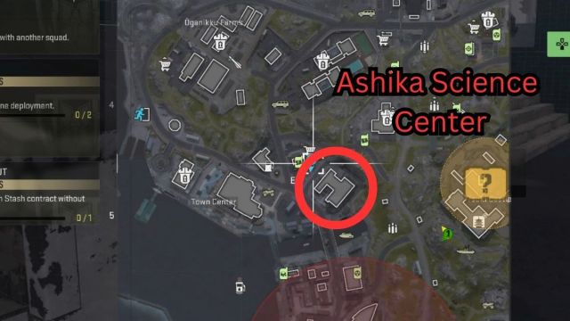 Emplacement de la carte du centre scientifique Ashika de Call of Duty Warzone 2