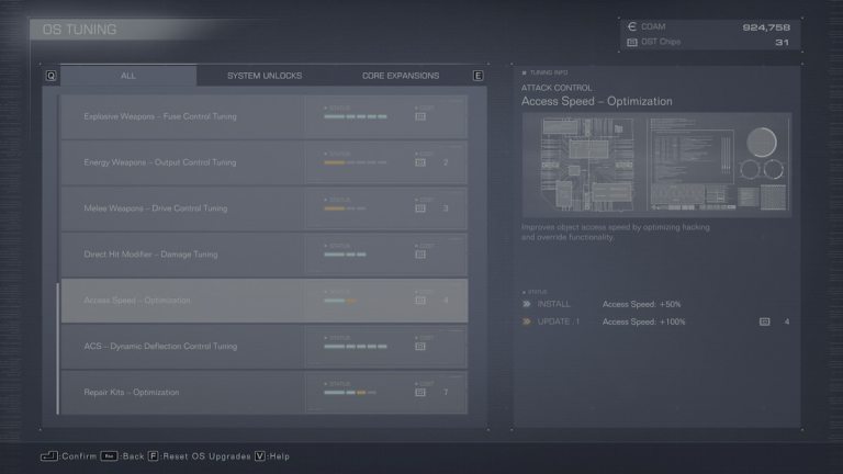 À quoi sert la vitesse d'accès dans Armored Core 6 ?